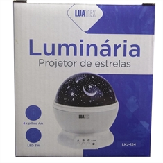 Luminária Globo Projetor de Estrelas Teto LKJ-124
